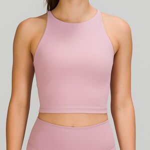 Lululemon Align™ High Neck Tank Pink Size 2 – Built-In Bra, Cropped